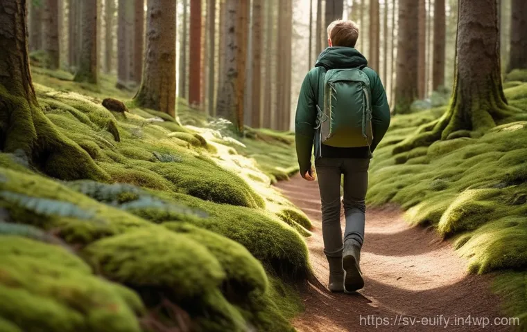 정신적 피로를 고려한 학습 일정 조정 - **Prompt:** A young adult, gender-neutral, peacefully walking through a serene Nordic forest. The su...