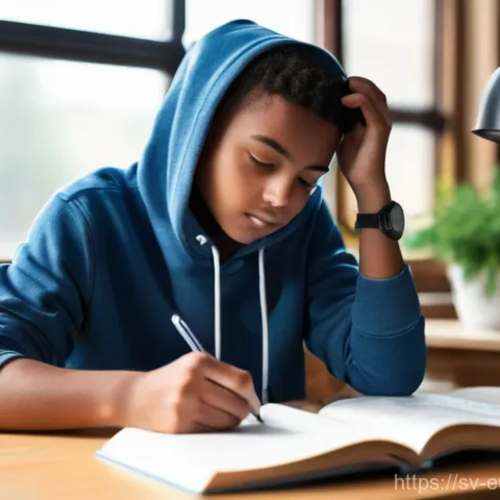 시간 차원에서의 학습 성과 분석 방법 - **Prompt: Reflective Student with Diverse Learning Tools**
"A diverse teenage student (around 16...